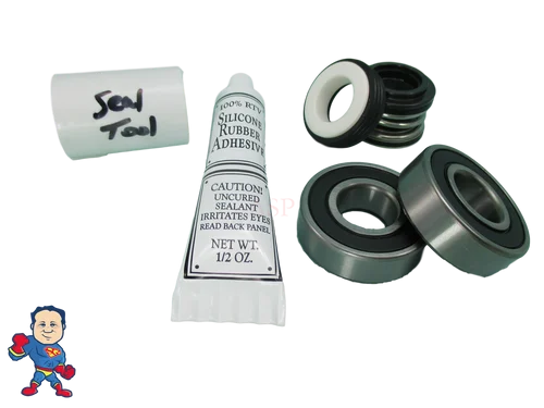 PS-200 Seal & Front Bearing Kit for Aqua-Flo Hot Tub Pumps – 2 Bearings Included