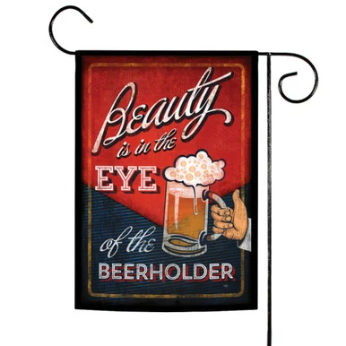 Red and Blue Eye of the Beerholder Outdoor Garden Flag 18″ x 12.5″