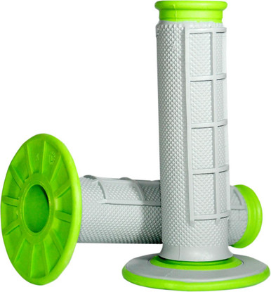 Renthal Dual Compound Grips 7/8" Half Waffle Twist Throttle Green G191