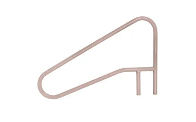SĀFTRON 54″ x 32″ Taupe 3-Bend Cross-Braced Return-to-Deck Slope in Water Handrail