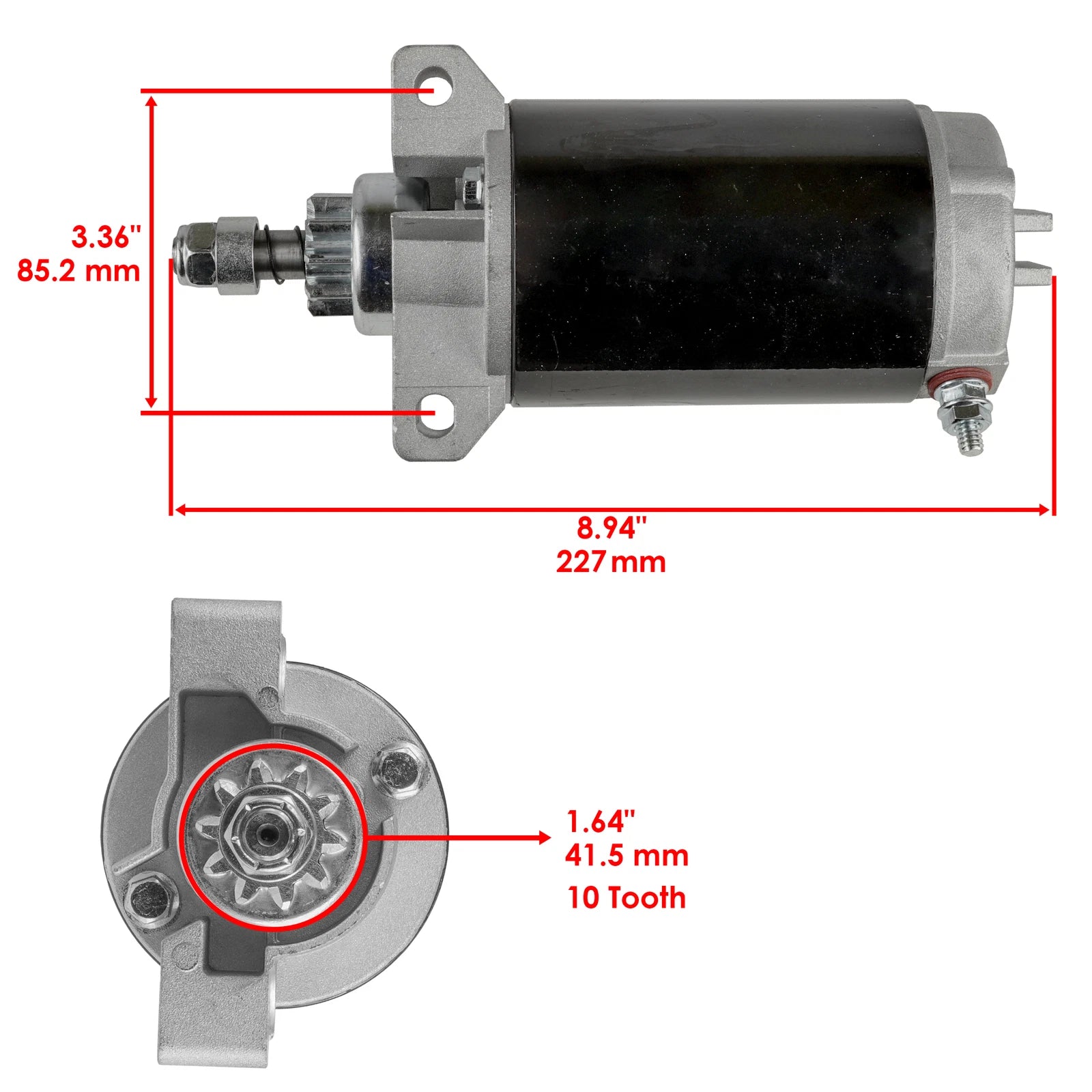 Starter for Mercury Marine (822462T1, 50-822462T1, 50-822462, 50-822462-1, 893890T)