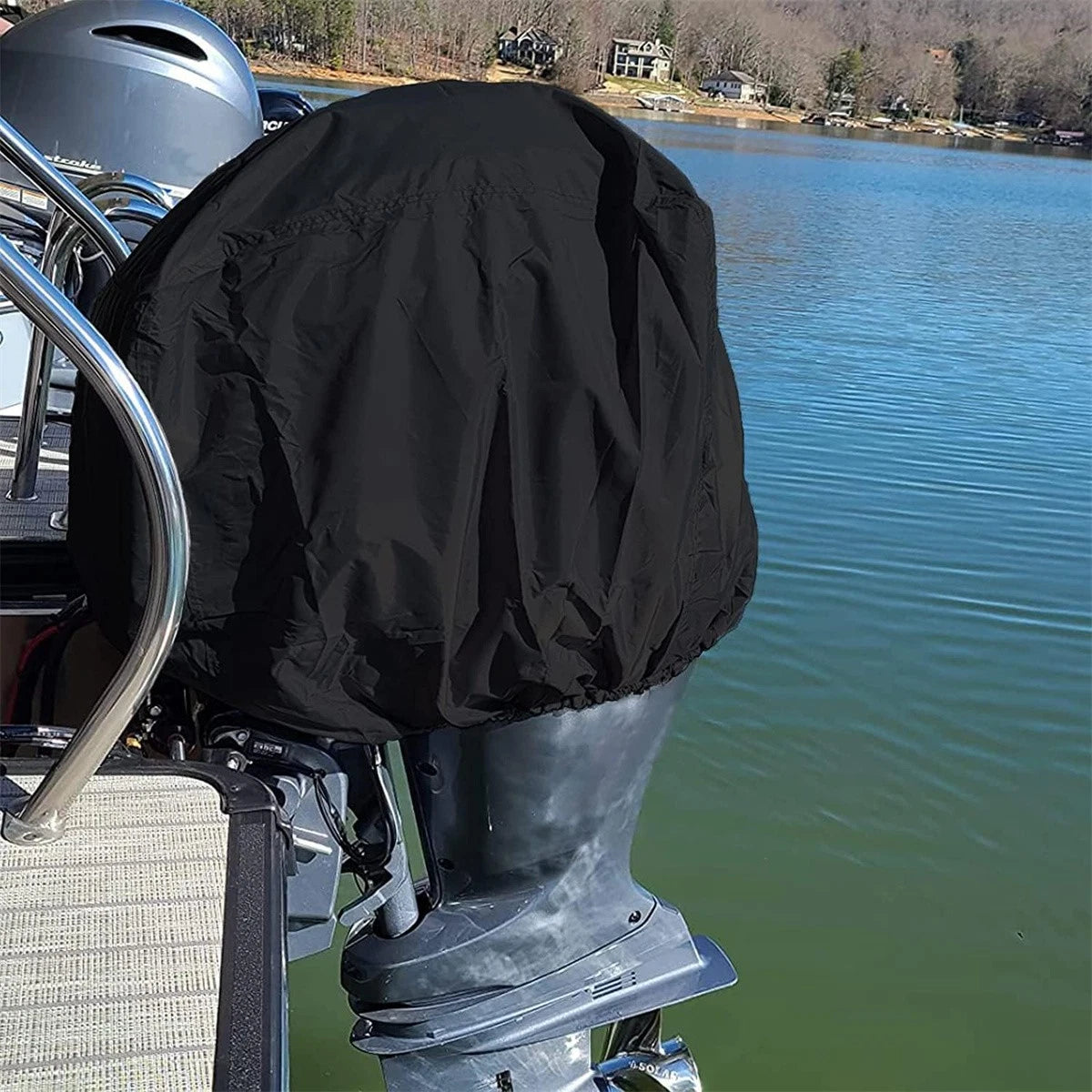Outboard Motor Engine Cover for Suzuki 100-150 HP (Heavy Duty, Black)