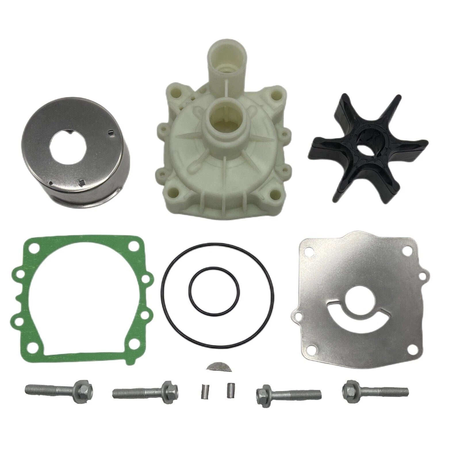 Water Pump Impeller Kit & Spacer Collar for Yamaha 150 175 200 250 HP (61A-W0078-A2)