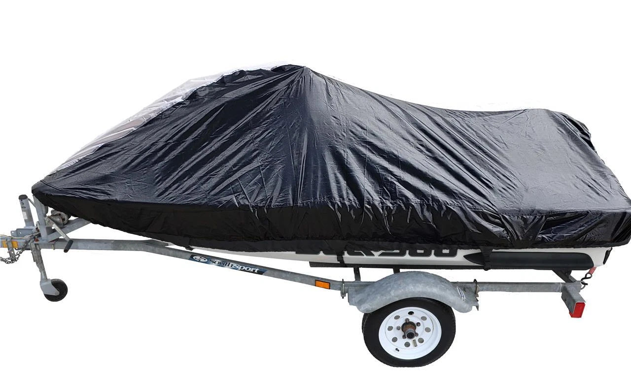 PWC Jet Ski Cover for Sea Doo GTI SE 4-TEC (2007) - 420 Denier Black Gray