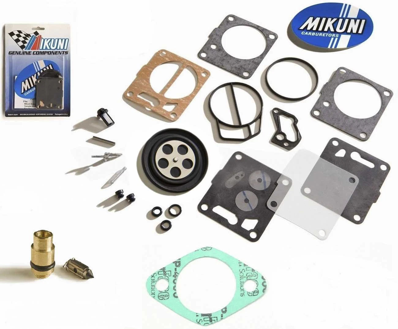 Carb Rebuild Kit for Sea Doo GTI (1999–2005) - Mikuni Base Gasket, Needle Seat