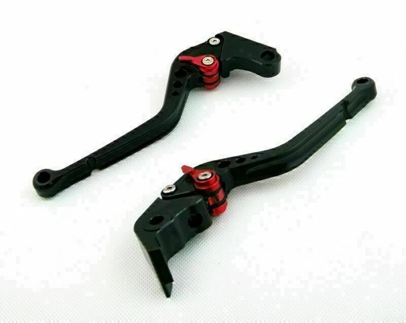 Long Brake Clutch Levers for Kawasaki ZX636R ZX6RR (2005–2006) Black T9
