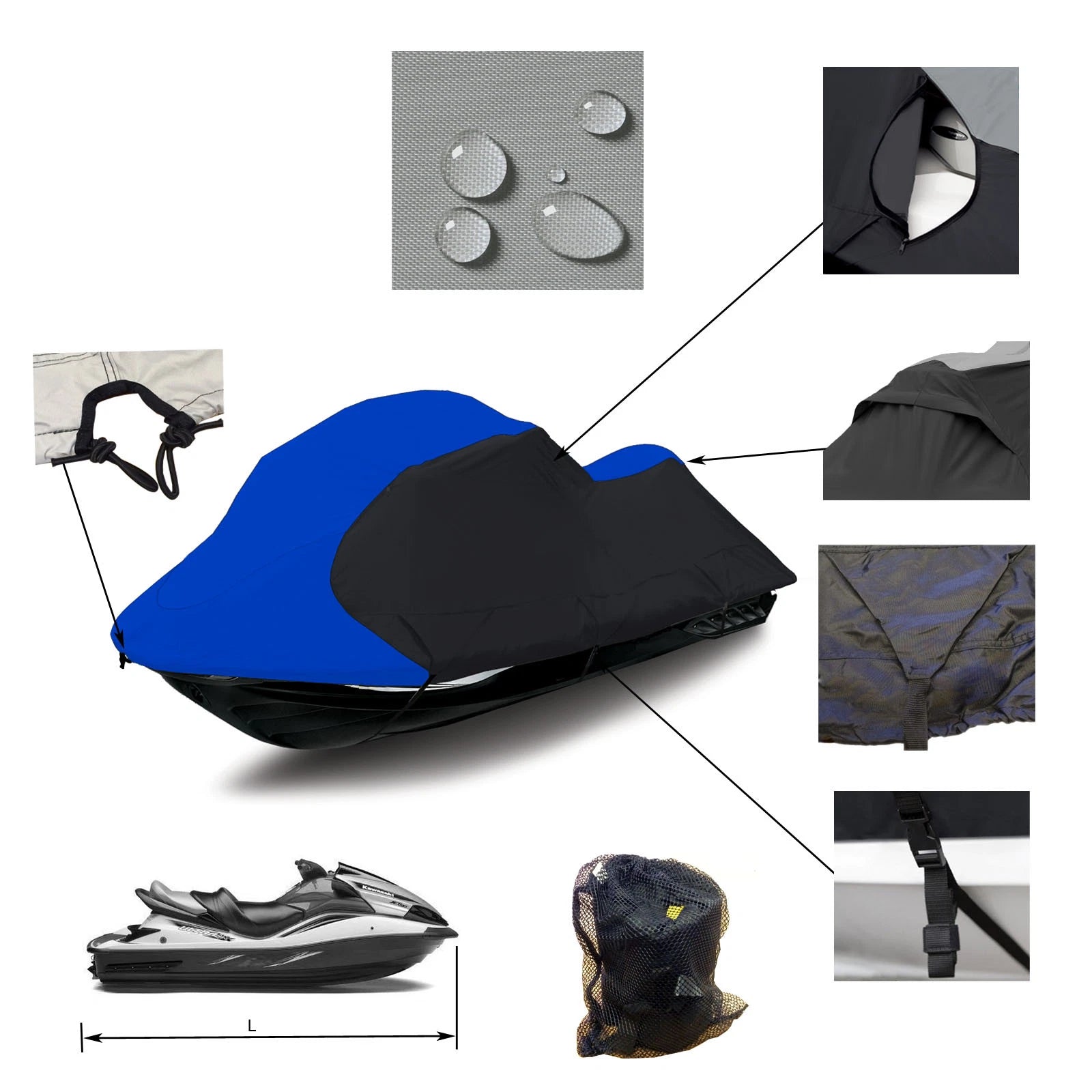 Heavy Duty Cover for Yamaha WaveRunner JetBlaster DLX (Year Not Specified)