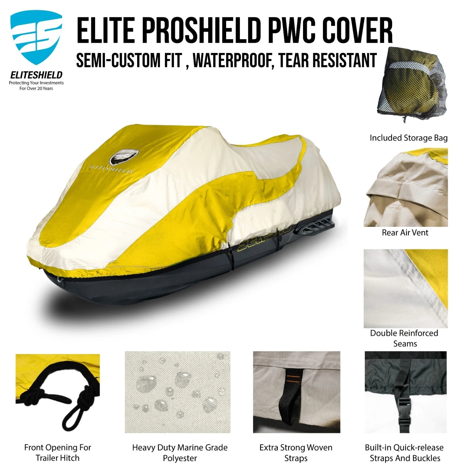 Waterproof Cover for Kawasaki Ultra 130 150 Jet Ski (2010–2023)