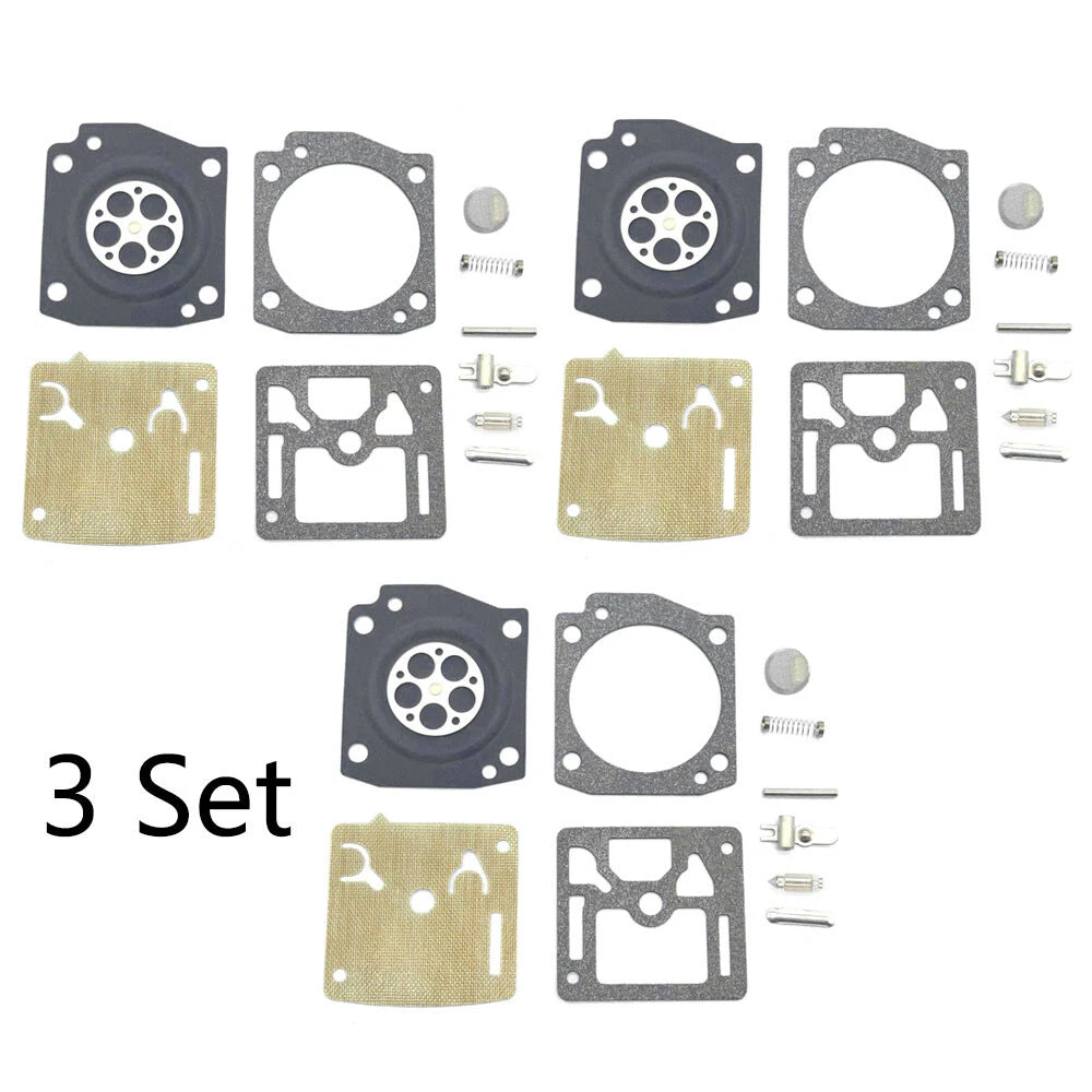 3X Carburetor Gasket Kit for Husqvarna 362 365 371 372 (Zama RB-60, C3M-EL2A)