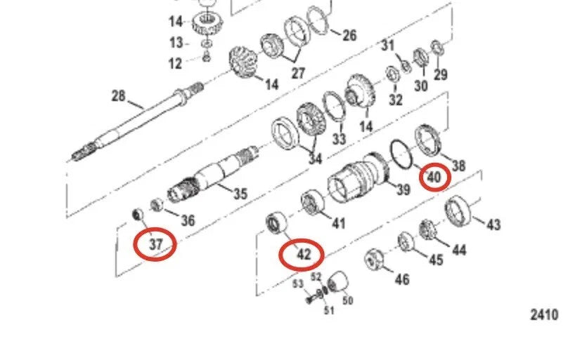 Lower Unit Oil Seal Kit 26-861695 25-805331 for Mercruiser Bravo III