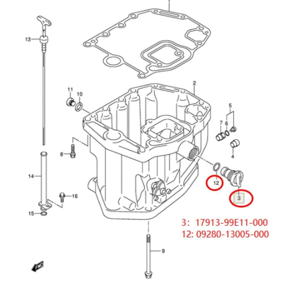 2X Flush Plug for Suzuki Outboards (25-140 HP, 17913-99E11)