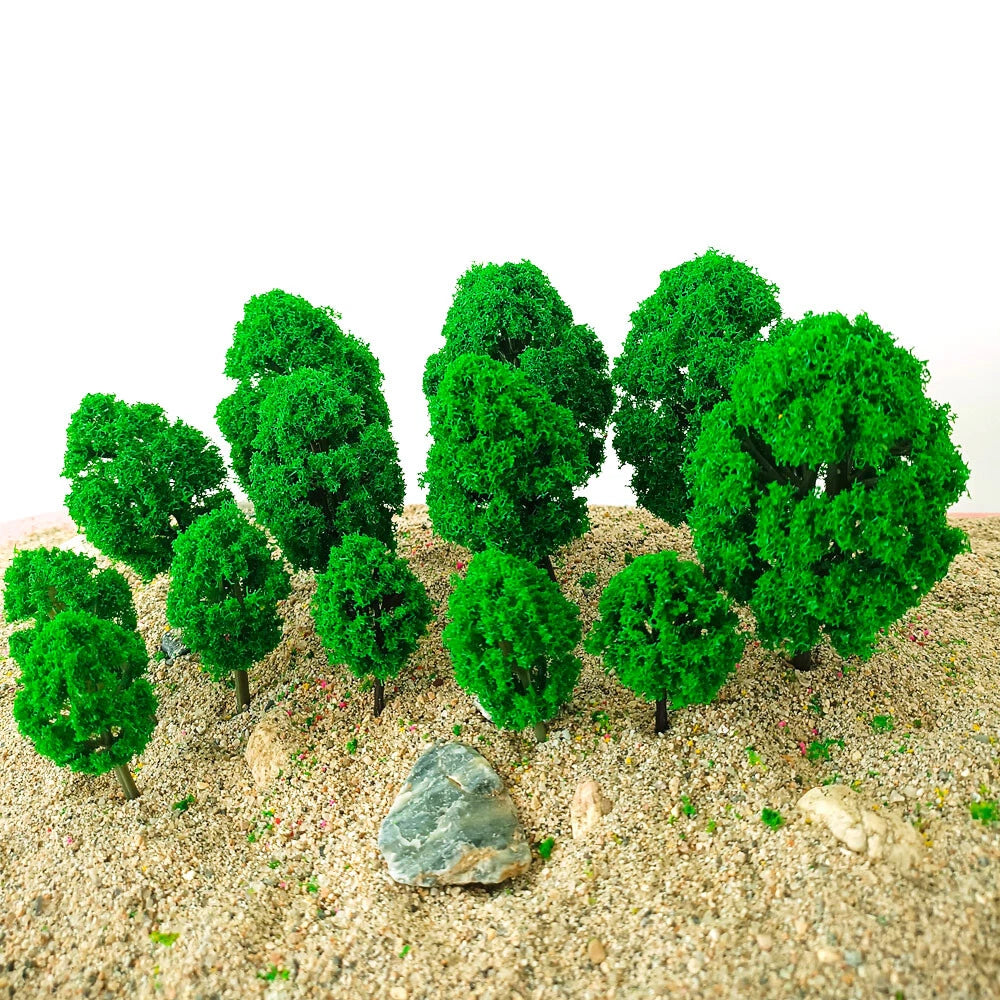 20pcs Mixed Model Trees for Train Railroad Scenery (HO N Scale)