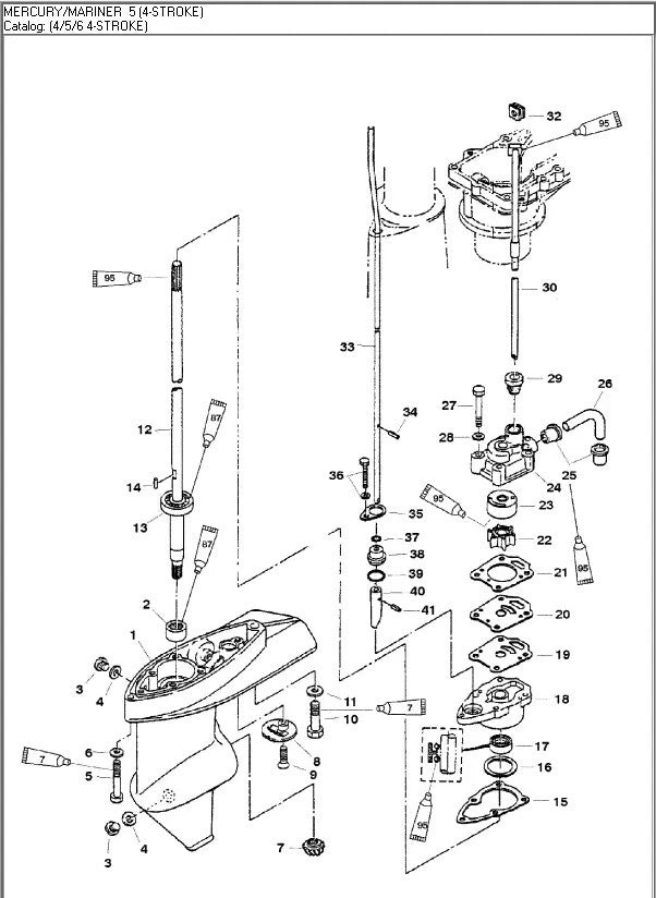 Water Pump Repair Service Kit for Nissan Tohatsu Outboard 4-6 HP (369873220M)