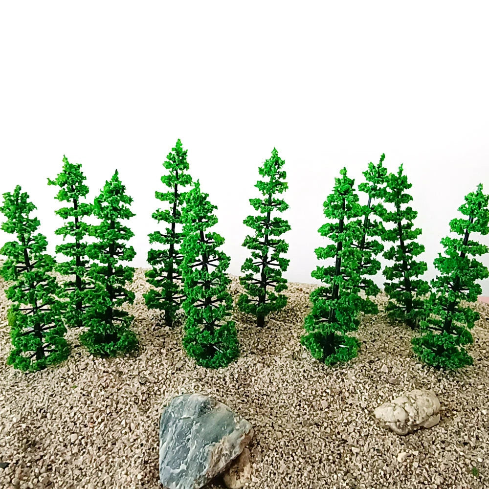 80pcs 3.54" Green Model Trees for Wargame Train Railroad Layout (N/A)