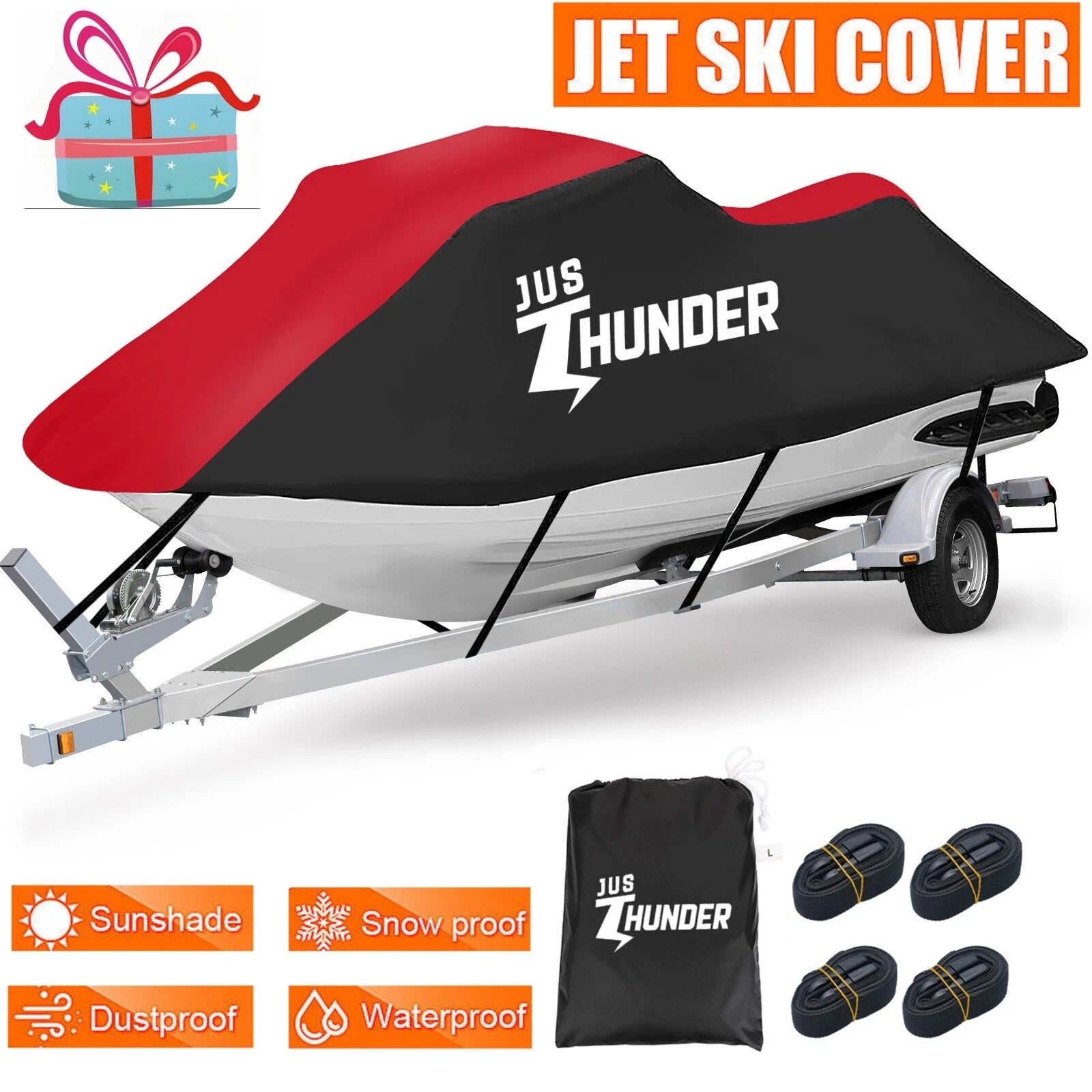 Jet Ski Cover for Yamaha WaveRunner FX HO, Sea-Doo Wake Pro 230 (UV Waterproof)