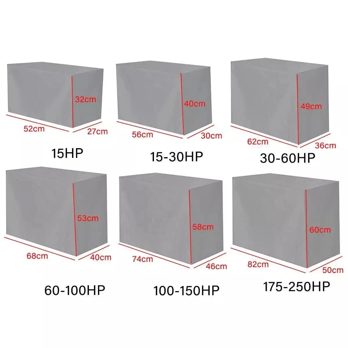 Outboard Motor Cover for 30HP-60HP (Waterproof, Heavy-Duty)