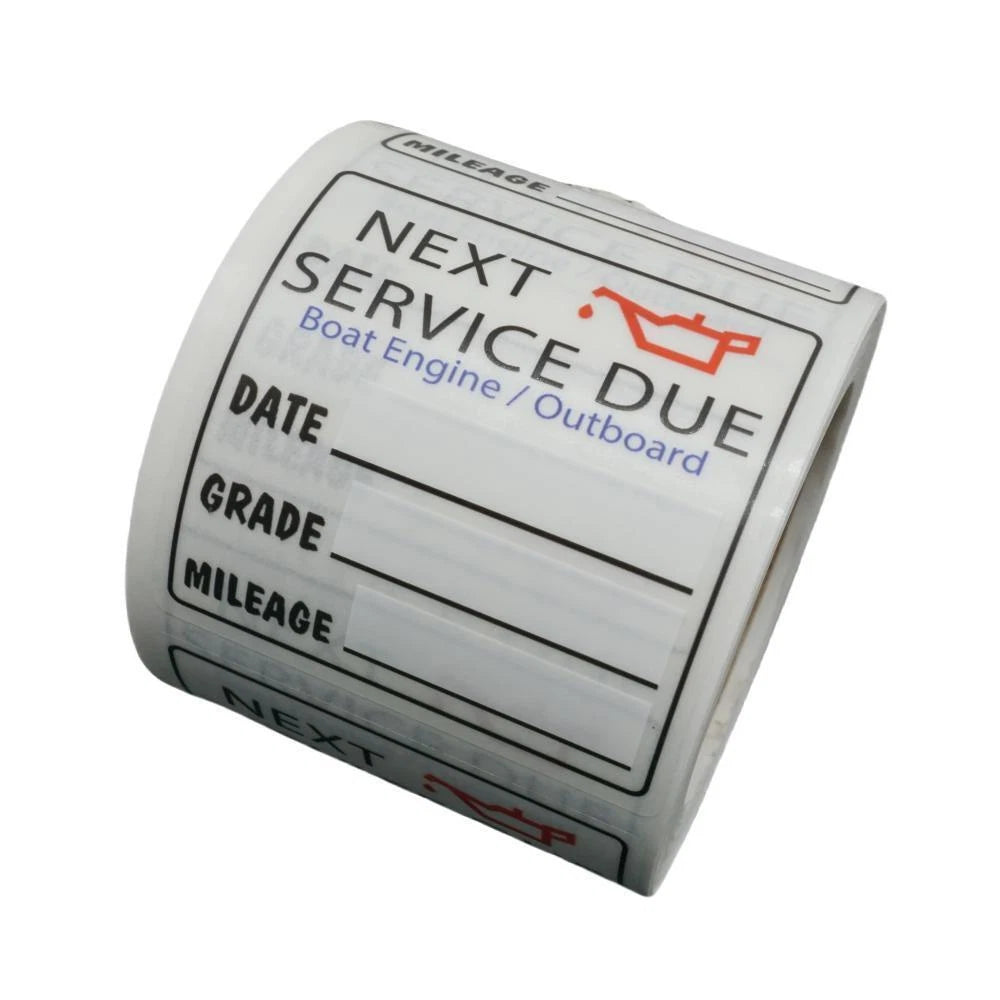 200 Pcs Oil Change Reminder Stickers for Service Due (2" x 2")