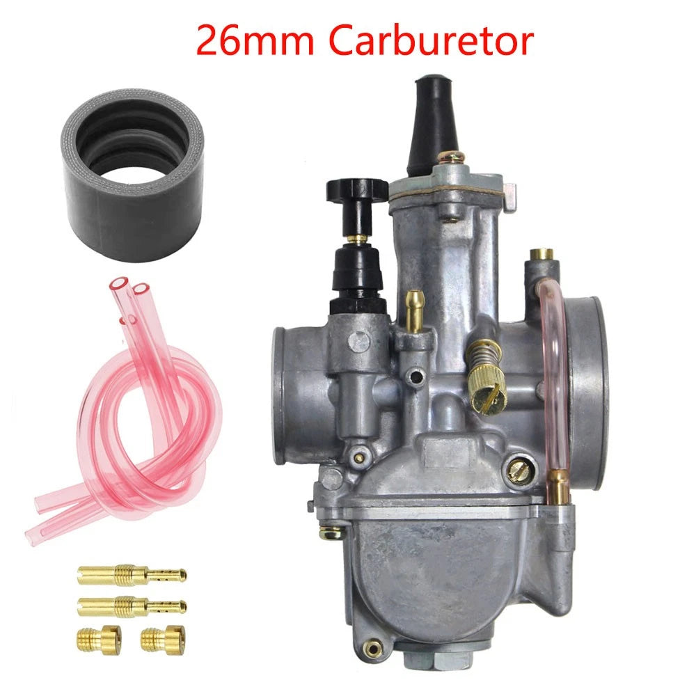 26mm Carburetor with Power Jet for PWK26 (90–125cc) ATV 2/4 Stroke