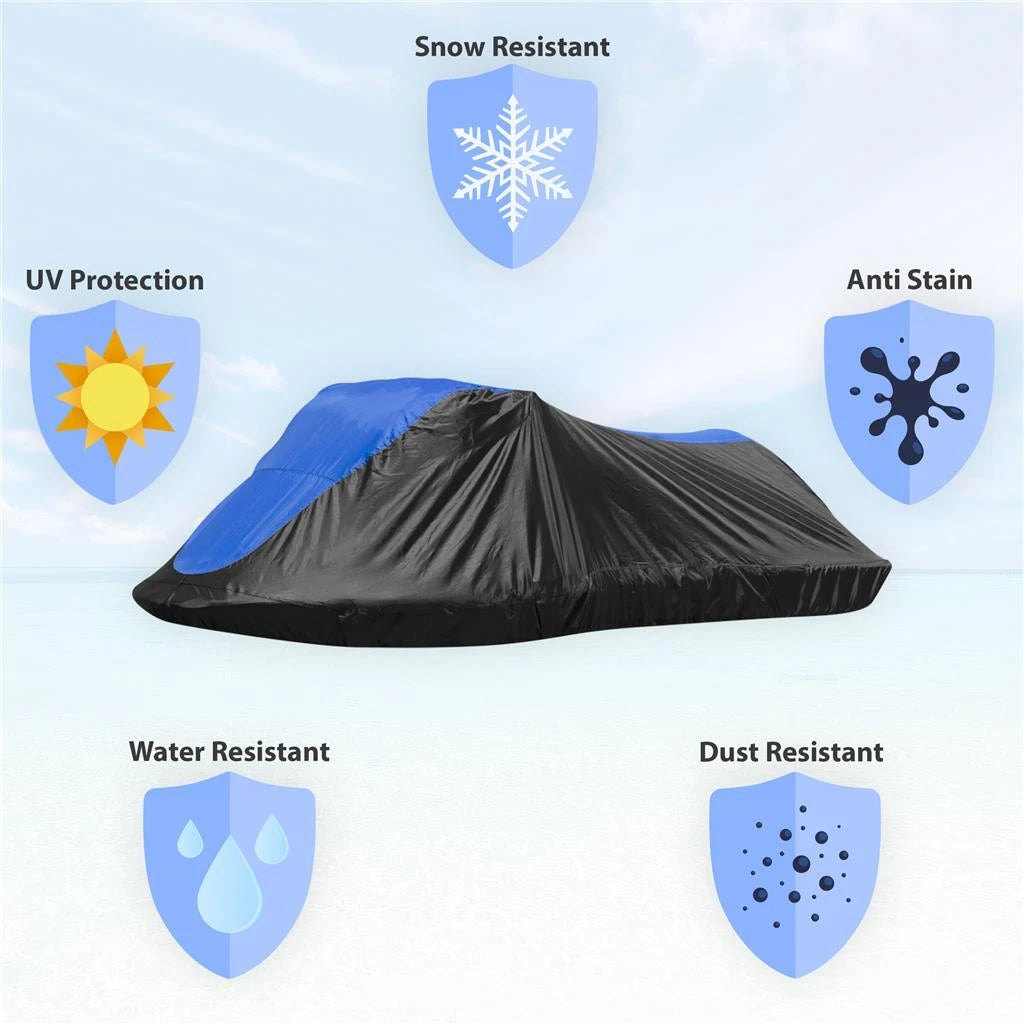 PWC Jet Ski Cover for Sea Doo GTI LE (2002–2004) 420 Denier Black Blue