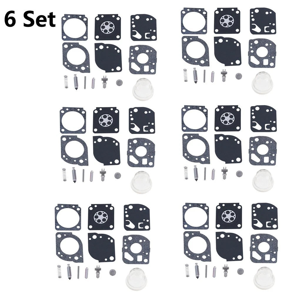 6x Carburetor Gasket Kit for Poulan Ryobi Homelite Zama (C1U-W19, RB-117)