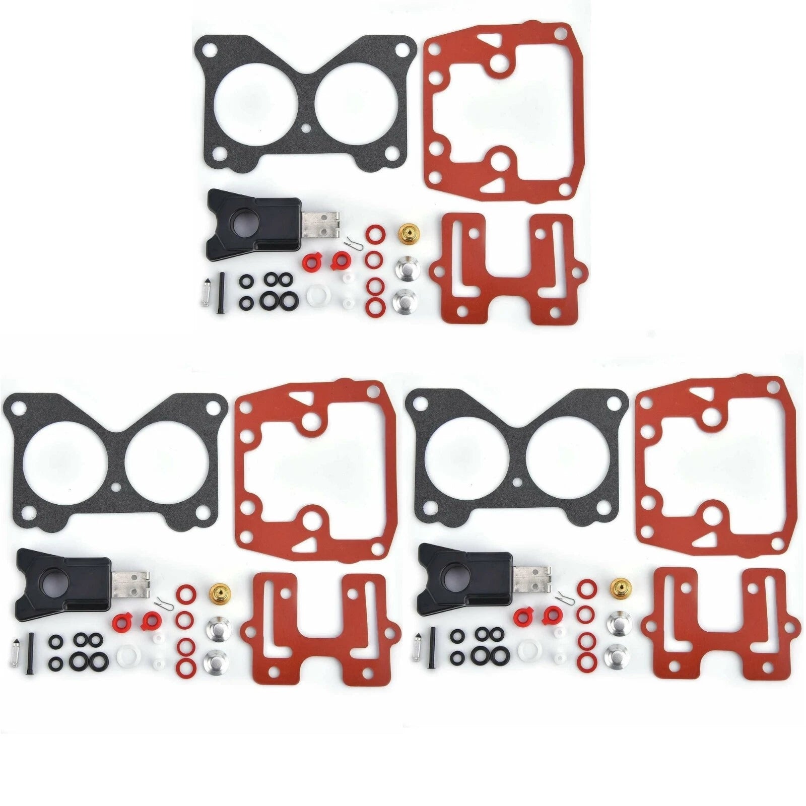 3pc Carb Repair Rebuild Kit for Johnson Evinrude (0439076, 439076, 392550, 18-7046)