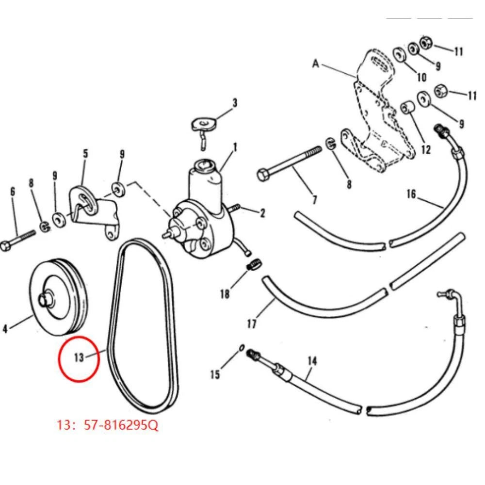 V Belt for MerCruiser Sterndrive 4.3L 5.0L 5.7L Engines 57-816295Q 57-816295T