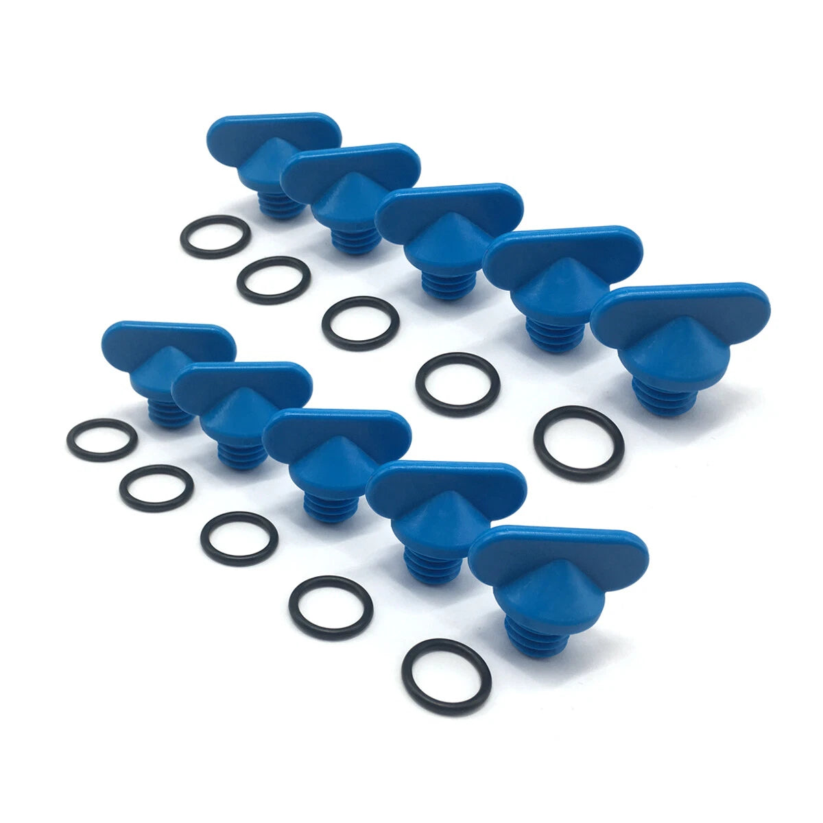 10Pcs Blue Plug Kit for Mercruiser & Manifold Block (8M2000874, 22-806608A1)