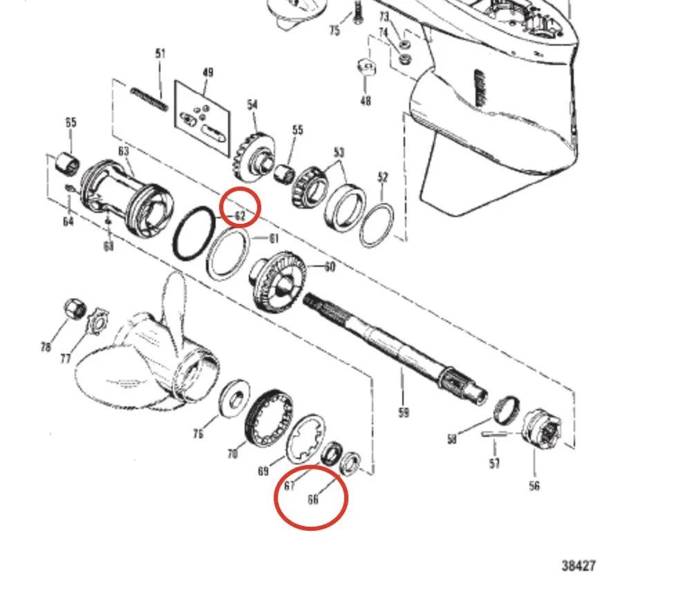 Lower Unit Seal Kit for Mercury Marine 30-125HP (2/4-STR) 8M0204670 8M0205729