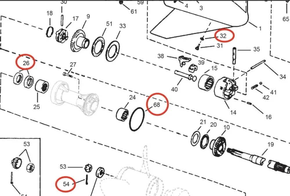 Oil Seal Lower Unit Seal Kit for OMC Cobra Volvo 2.3L 3.0L (0330137, 0313446)