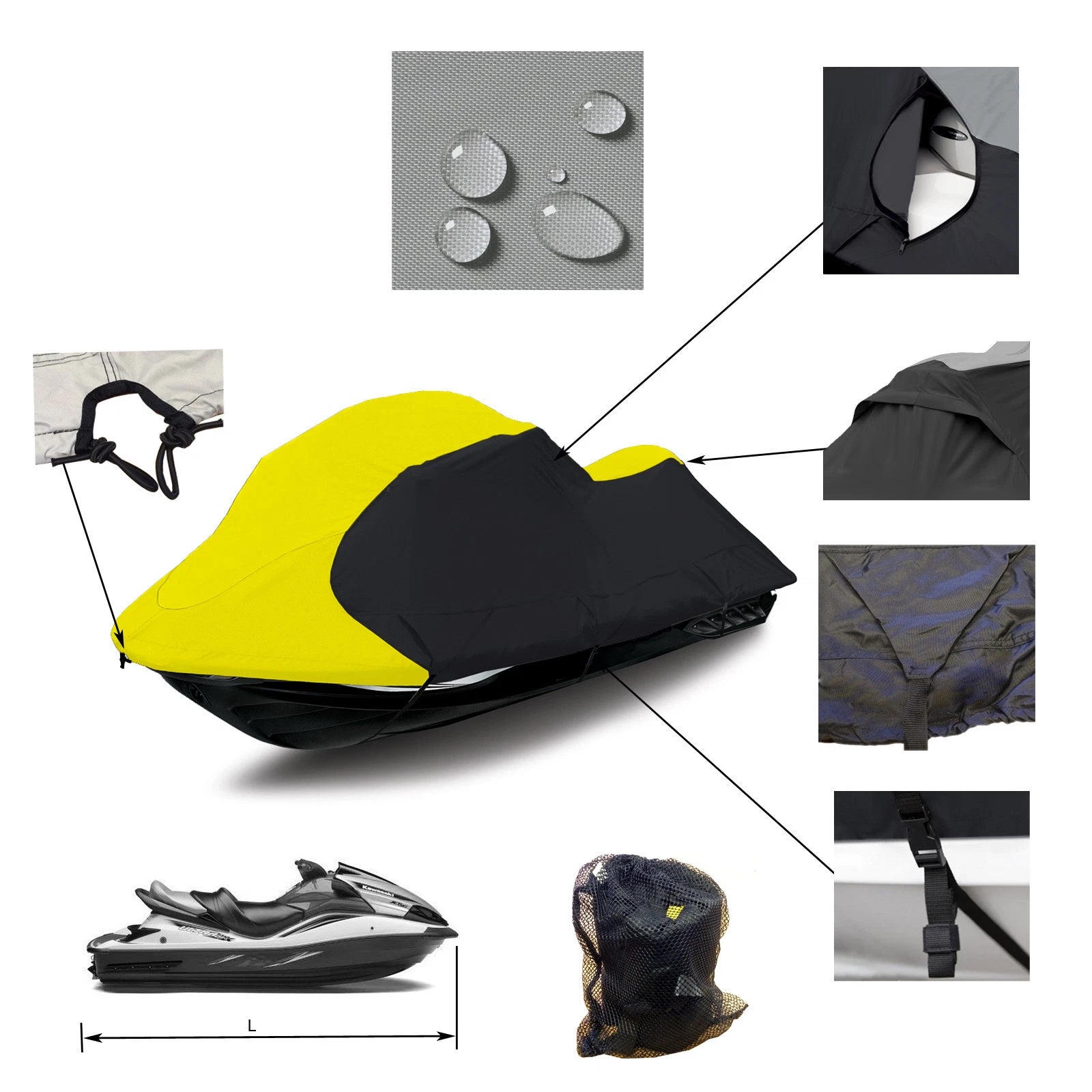 Heavy Duty Storage Cover for Sea Doo Jet Ski GTX 215 (2008–2012)