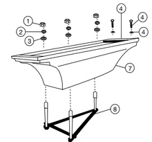 S.R Smith Flyte Deck II 6′ Radiant White Stand Onlyw/ Jig and Mounting Hardware – 70-209-7362