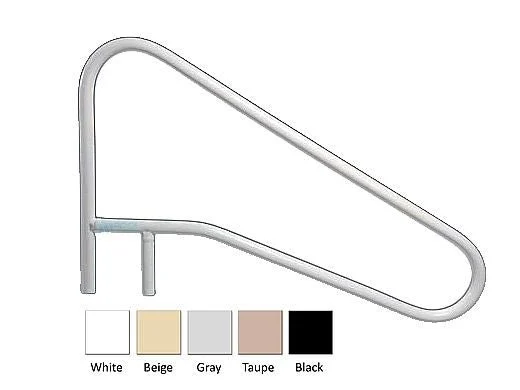 SAFTRON 40″ x 32″ Gray 3-Bend Return-to-Deck Bend Above Water Handrail RTD-340-G