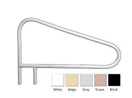 SAFTRON 52″ x 32″ White 3-Bend Cross-Braced Return-to-Deck Bend Above Water Handrail CBRTD-352-W
