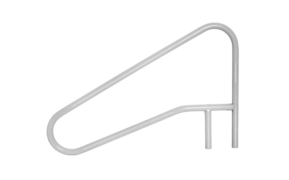 SAFTRON 54″ x 32″ Gray 3-Bend Cross-Braced Return-to-Deck Slope in Water Handrail CBRTD-354-G