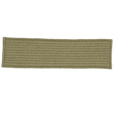 Set of 13 Sherwood Green Handmade Braided Stair Tread Rug 28″