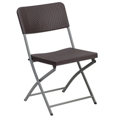 Set of 2 Brown and Gray Contemporary Folding Chairs 31.25″ – Convenient and Comfortable Seating for Any Occasion