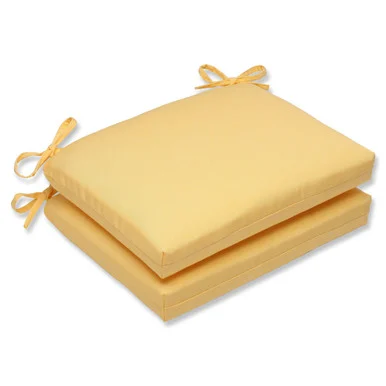 Solid Outdoor Patio Seat Cushions – 18.5″ – Yellow – Set of 2
