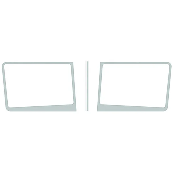 Turnpike Truck Trim Stainless Steel Exterior Windshield Trim For Peterbilt With 2 Piece Windshields (3 Piece Kit)