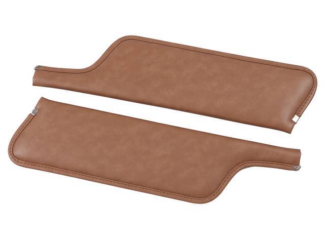 Visors, Original Style, Corinthian Grain Vinyl, Saddle