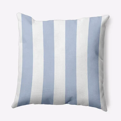 Vertical Striped Outdoor Throw Pillow – 20″ – Blue and White