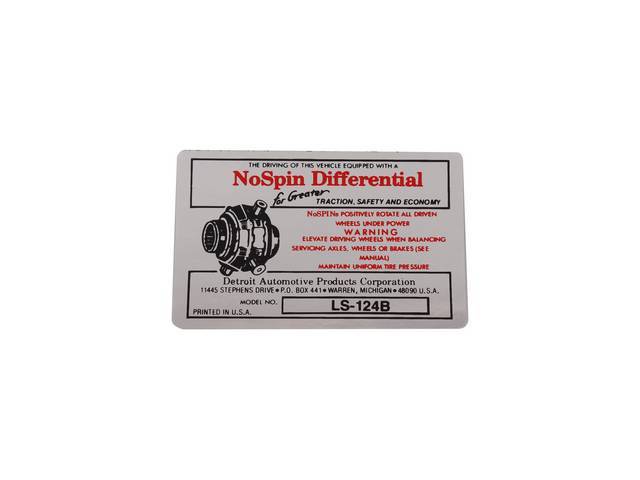 Detroit Locker Glove Box Interior Decal, NoSpin Differential