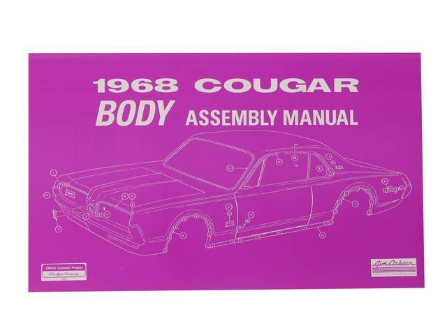 Body Assembly Manual, 68 Cougar