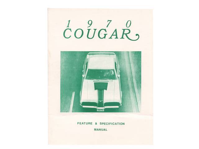 1970 Mercury Cougar Illustrated Dealer Facts and Feature Manual