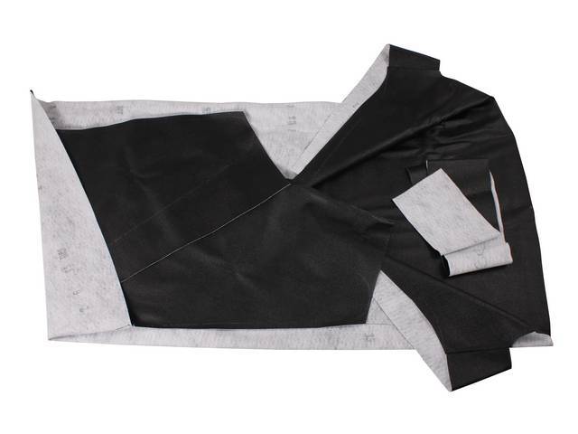 Vinyl Top, Haartz Levant Grain Vinyl, Seamed A-Pillar, Black