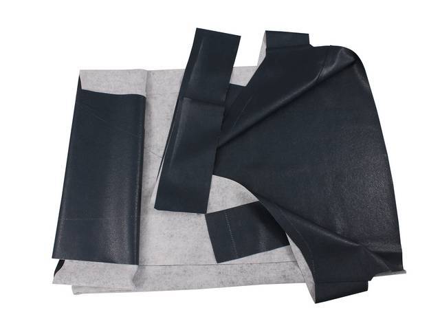Vinyl Top, Haartz Levant Grain Vinyl, Seamed A-Pillar, Dark Blue