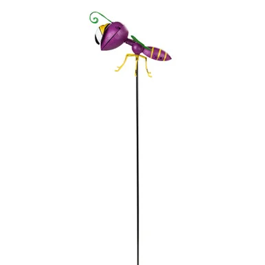 Wasp-Shaped Metal Outdoor Garden Stake – 30″