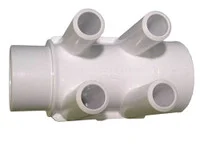 Waterway 4 Port 1 1/2 S X 1 1/2 SPG X 3/4 Inch PVC Manifold 672-4150