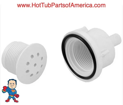 White Salt & Pepper Air Injector Jet – Top Flo 3/8″b Straight Body – Waterway